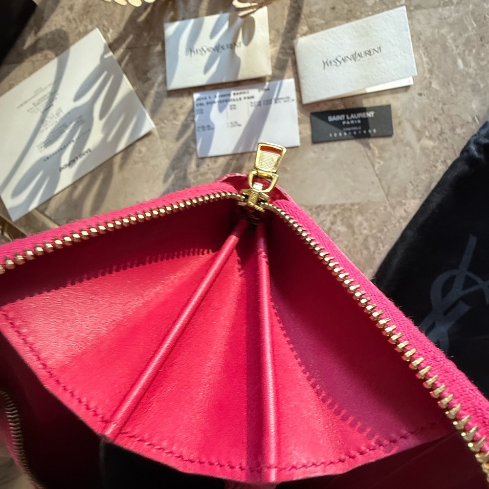 Yves Saint Laurent Patent Leather Zip Wallet - Picture 12 of 15